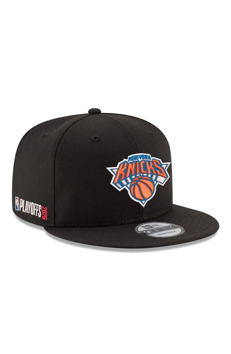 New Era Men's New Era  Black New York Knicks 2026 NBA Playoffs 9FIFTY Snapback Hat, Main, color, Black