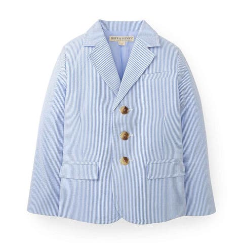 Boys' Organic Seersucker Suit Jacket, Kids