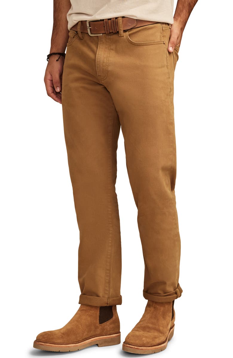 Lucky Brand 410 Athletic Straight Leg Brushed Twill Pants, Alternate, color, Tuscan Tan Wash