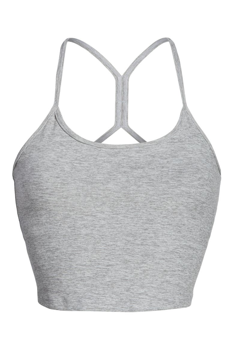 Space Dye Slim Racerback Crop Tank, Alternate, color, SILVER MIST