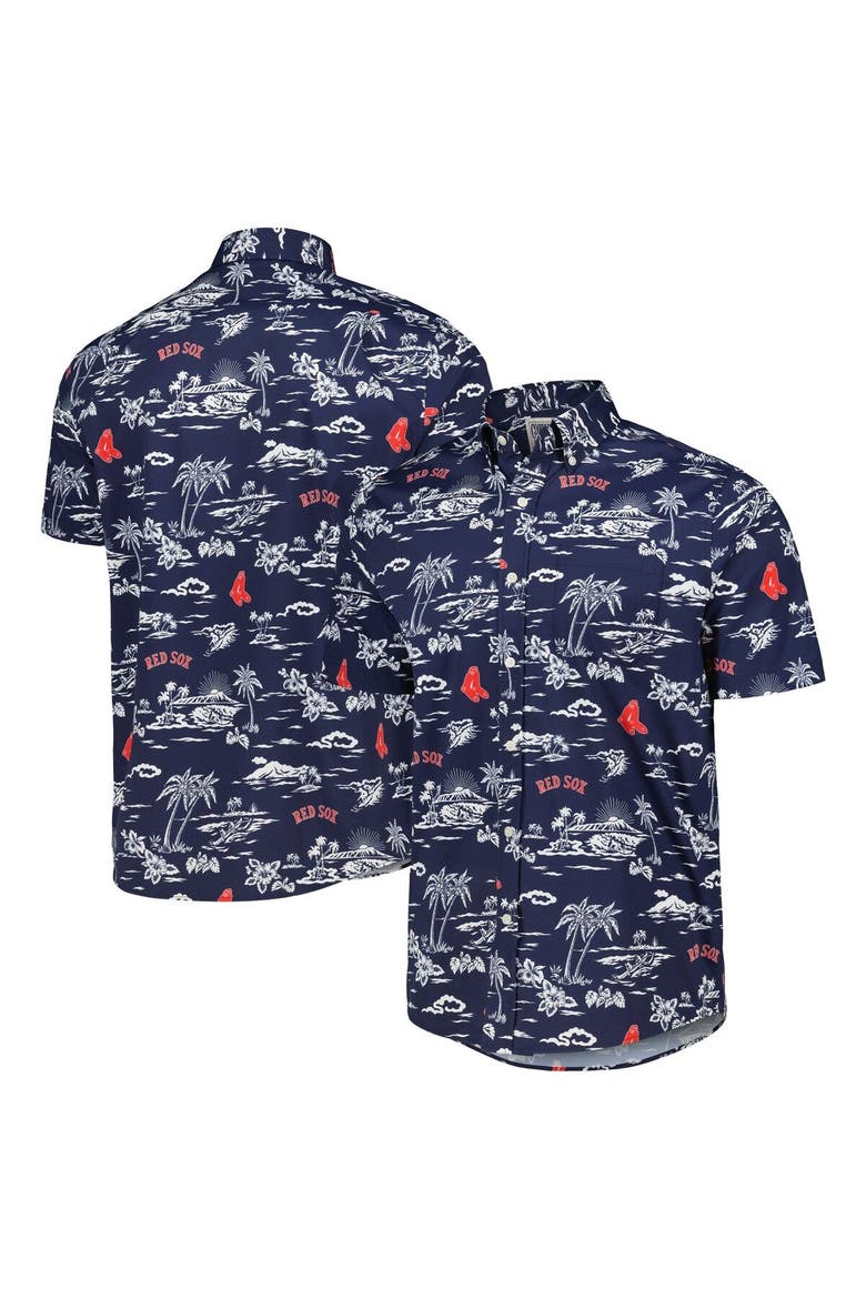 Men's Reyn Spooner Navy Boston Red Sox Kekai Button-Down Shirt, Main, color, Navy