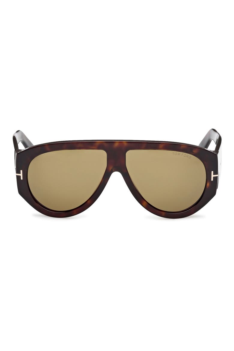 Bronson 60mm Aviator Sunglasses, Main, color, CLASSIC DARK HAVANA/ GREEN