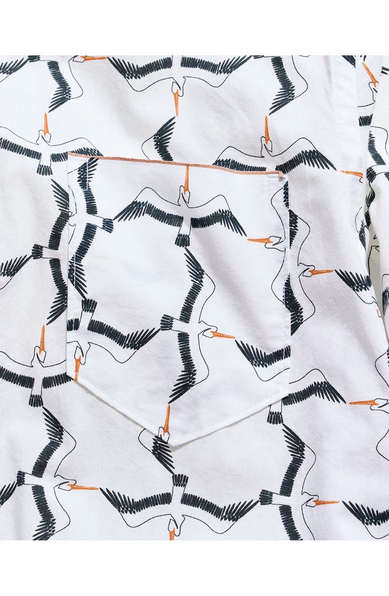 Billy Reid Pelican Plaid Cotton Button-Up Shirt, Alternate, color, White