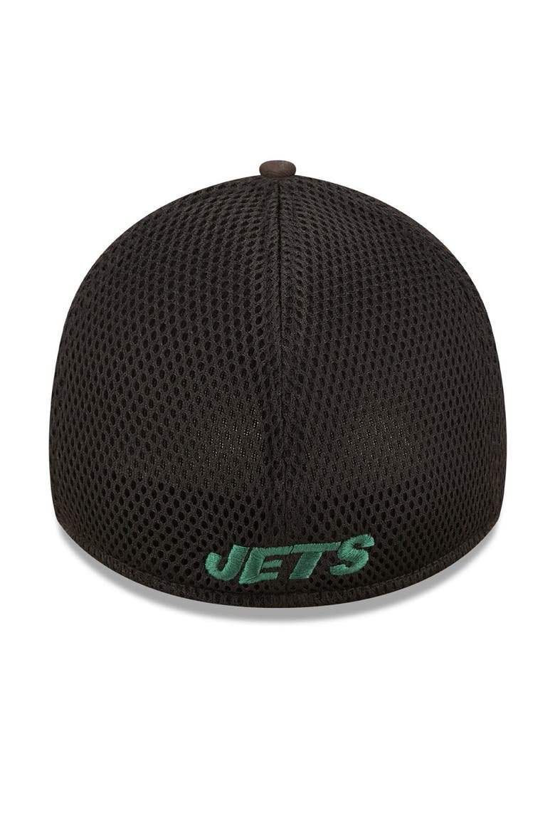 Men's New Era Black New York Jets Team Neo 39THIRTY Flex Hat, Alternate, color, Black