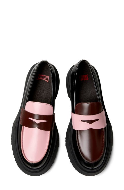 Camper Walden Penny Loafer In Burgundy