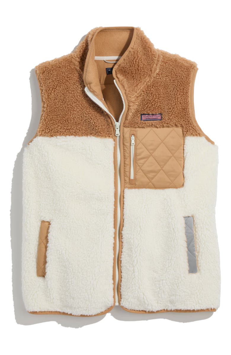 vineyard vines Mixed Media Zip Vest, Alternate, color,