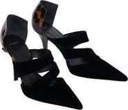 Balmain Velvet and Printed Patent Leather Courts