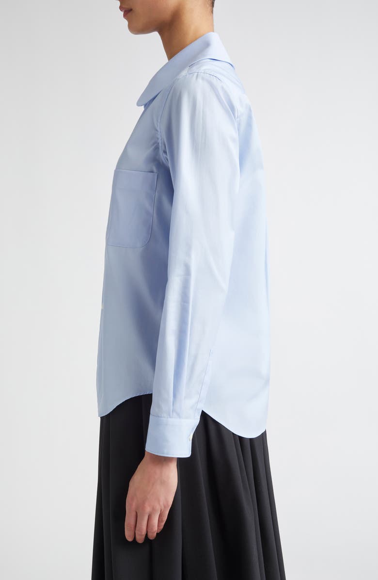 Comme des Garçons Girl Cotton Broadcloth Button-Up Shirt, Alternate, color, 