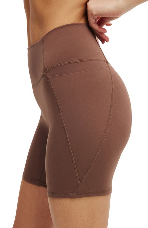 Cotton On Body Active Ultra Soft Side Pocket Bike Short In Brown