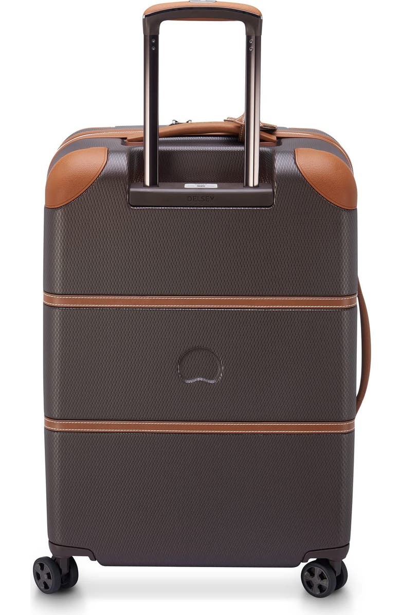 Delsey Paris Chatelet Air 2.0 Checked-Medium 24 Inch Hardside Luggage with Spinner Wheels, Alternate, color, Chocolate Brown