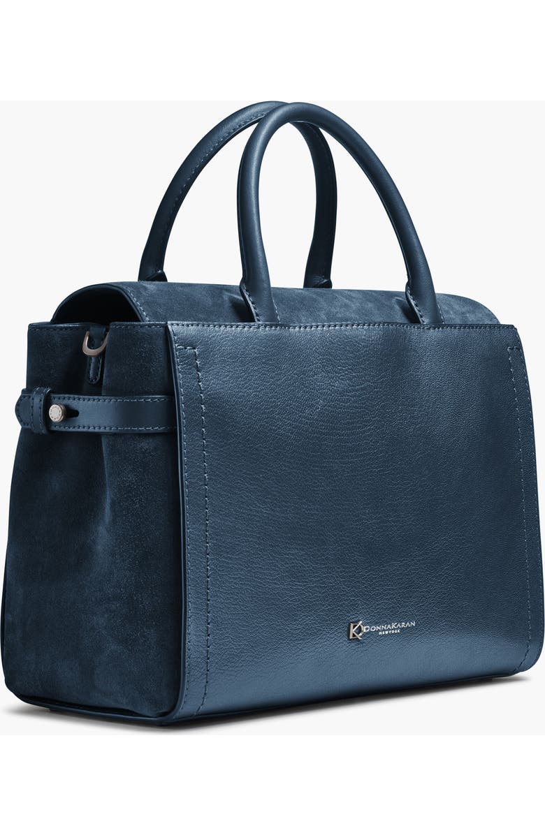 Donna Karan New York Roslyn Solid+Suede Satchel, Alternate, color,