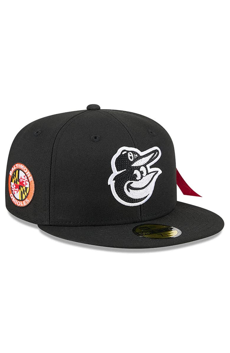 New Era x Alpha Industries Men's New Era x Alpha Industries  Black Baltimore Orioles 59FIFTY Fitted Hat, Main, color, Black