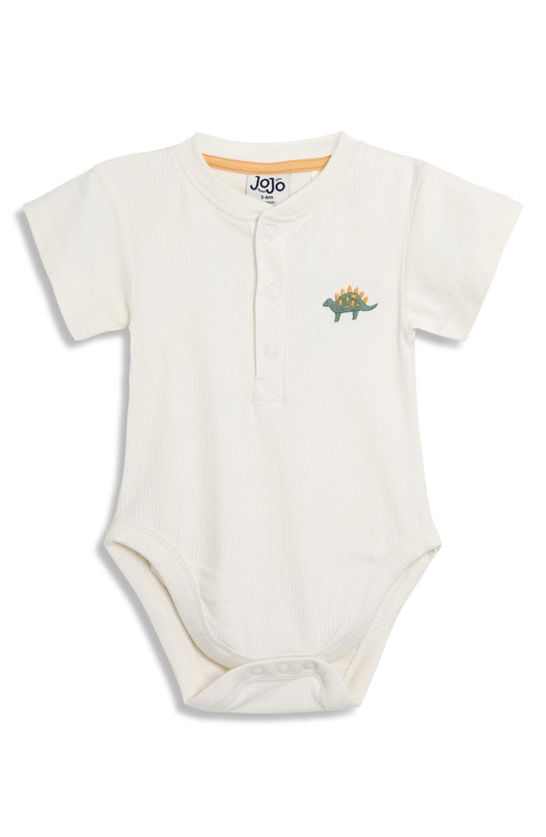 JOJO MAMAN BEBE Set of 2 Stegosaurus Bodysuits, Alternate, color, Blue