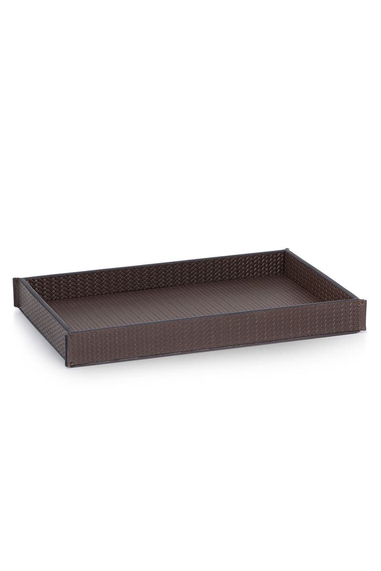 Piega Braid Brown Tray, Main, color, BROWN