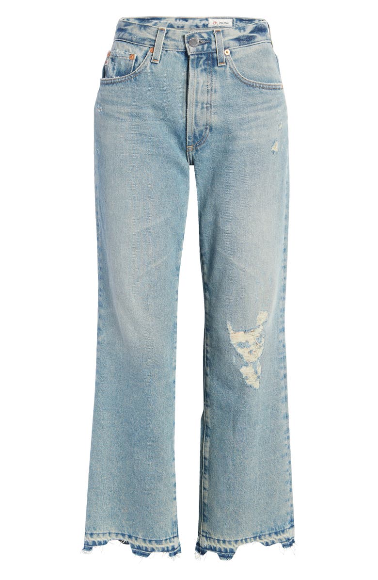 AG Kinsley Distressed High Waist Flare Leg Jeans, Alternate, color, 