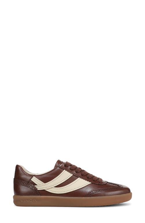 Vince Oasis Brogue Sneaker In Burgundy