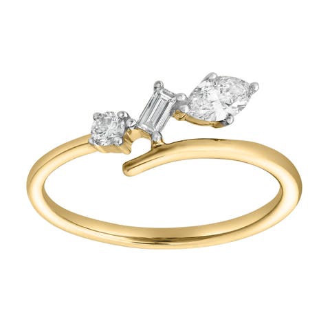 Larys 14K Gold Lab Grown Diamond Ring - 0.25 Ct