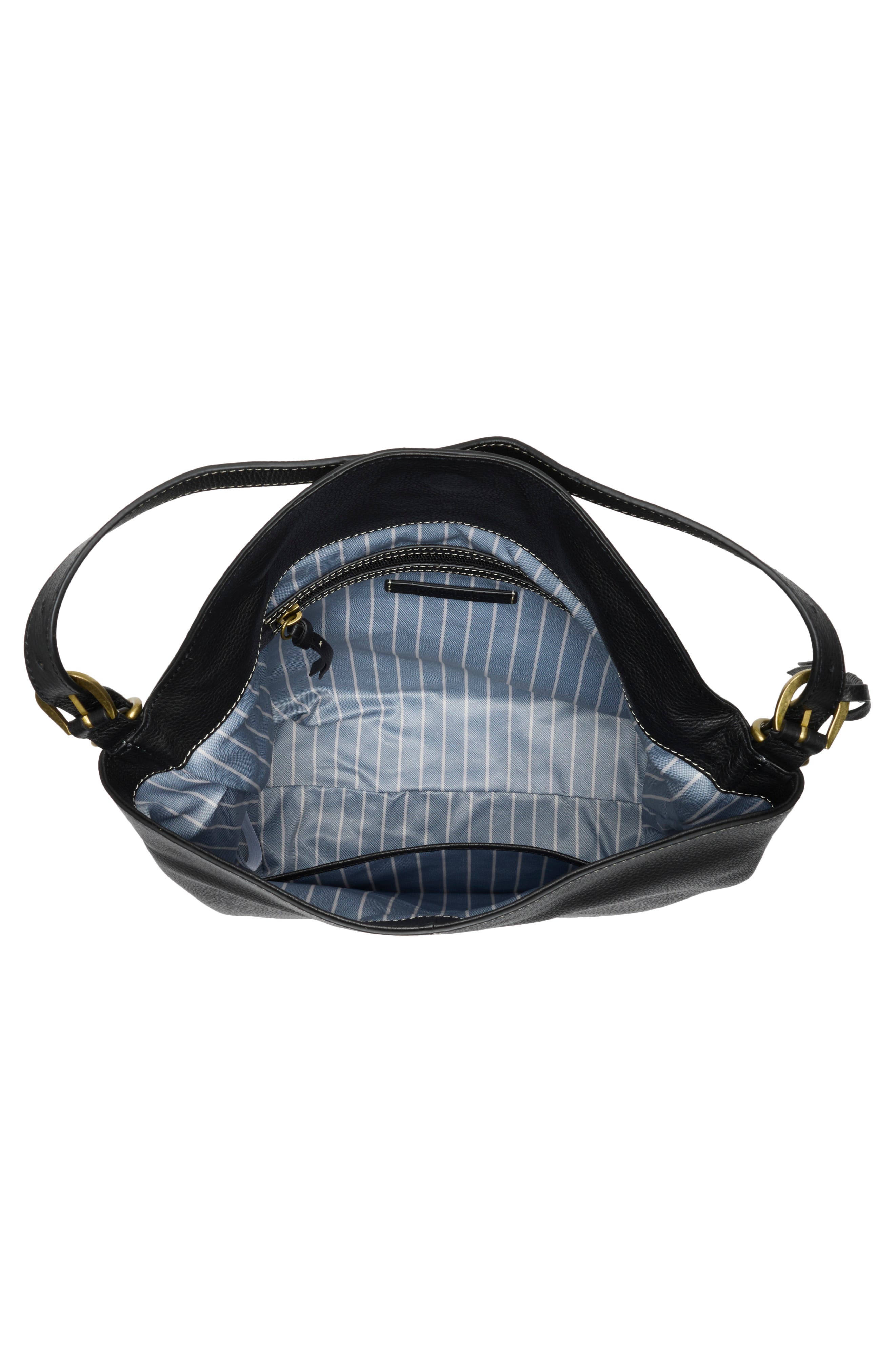 Amy Leather Hobo, Alternate, color, BLACK PEBBLE VINTAGE LE
