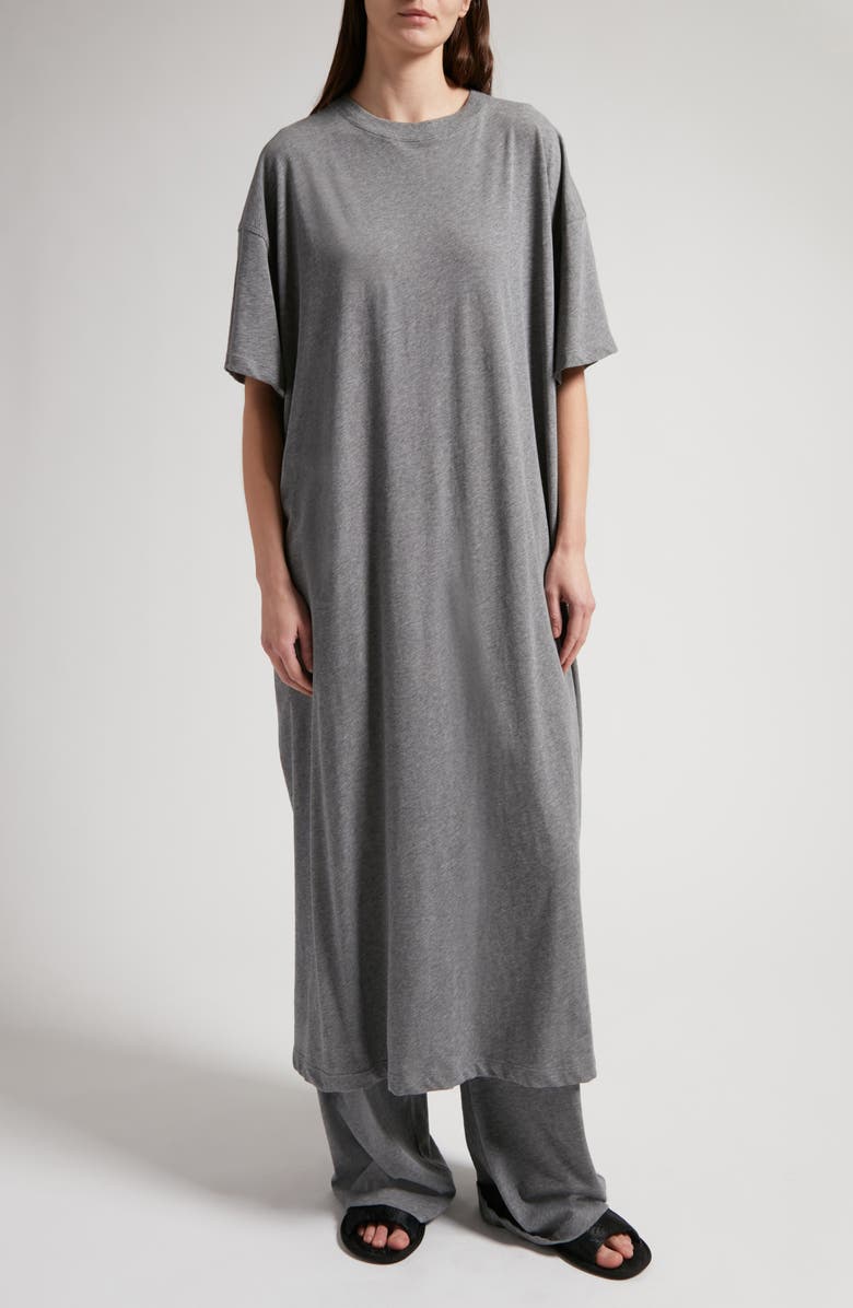 The Row Simo Oversize Cotton Maxi T-Shirt Dress, Alternate, color,