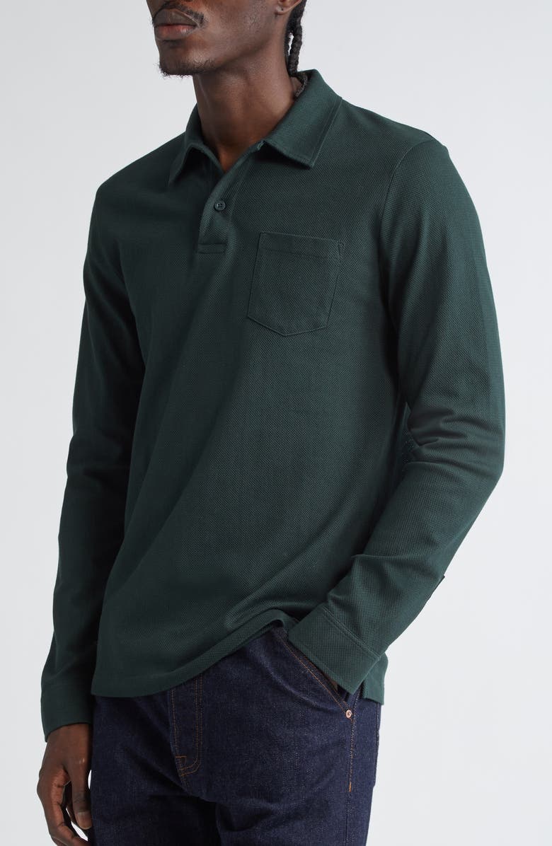 Sunspel Riviera Supima<sup>®</sup> Cotton Piqué Polo, Alternate, color,