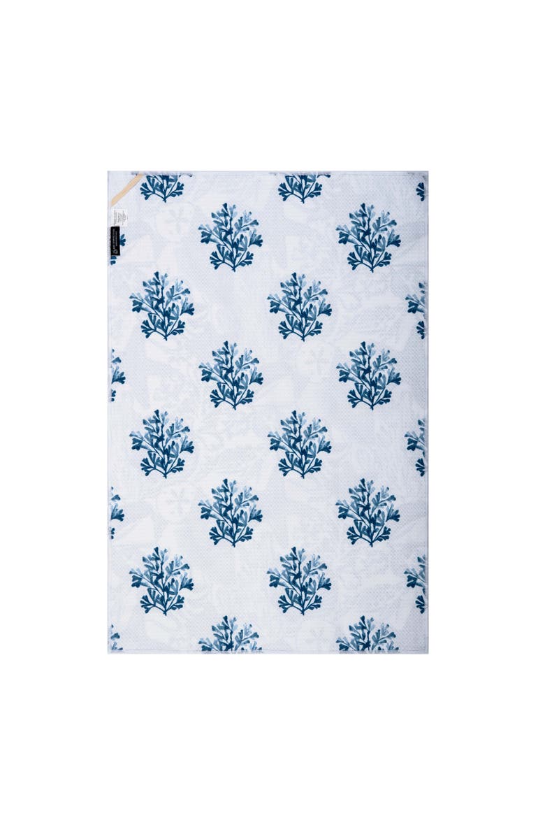 Blue Coast Marine Abstract 100% Cotton Dishtowel, Alternate, color, Blue