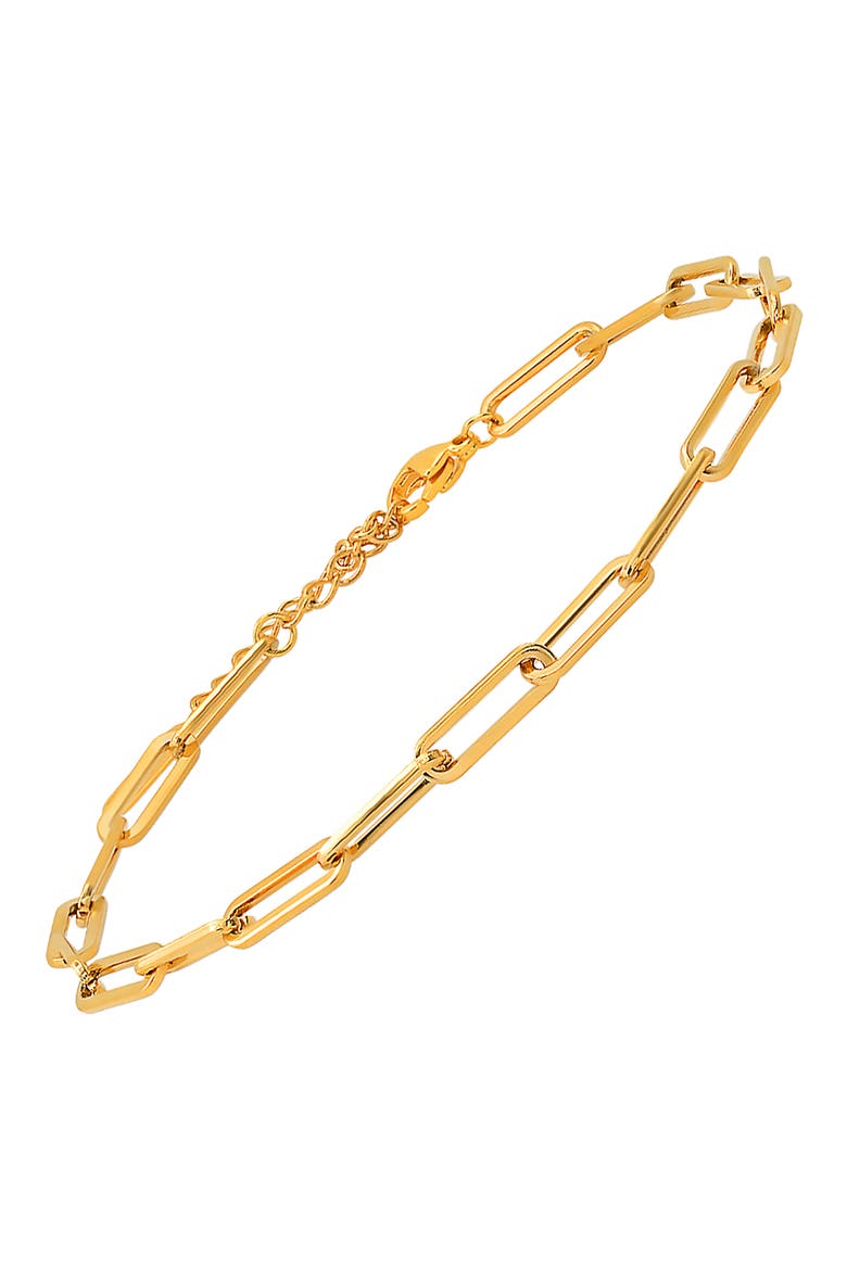 Paper Clip Chain Bracelet, Alternate, color, YELLOW