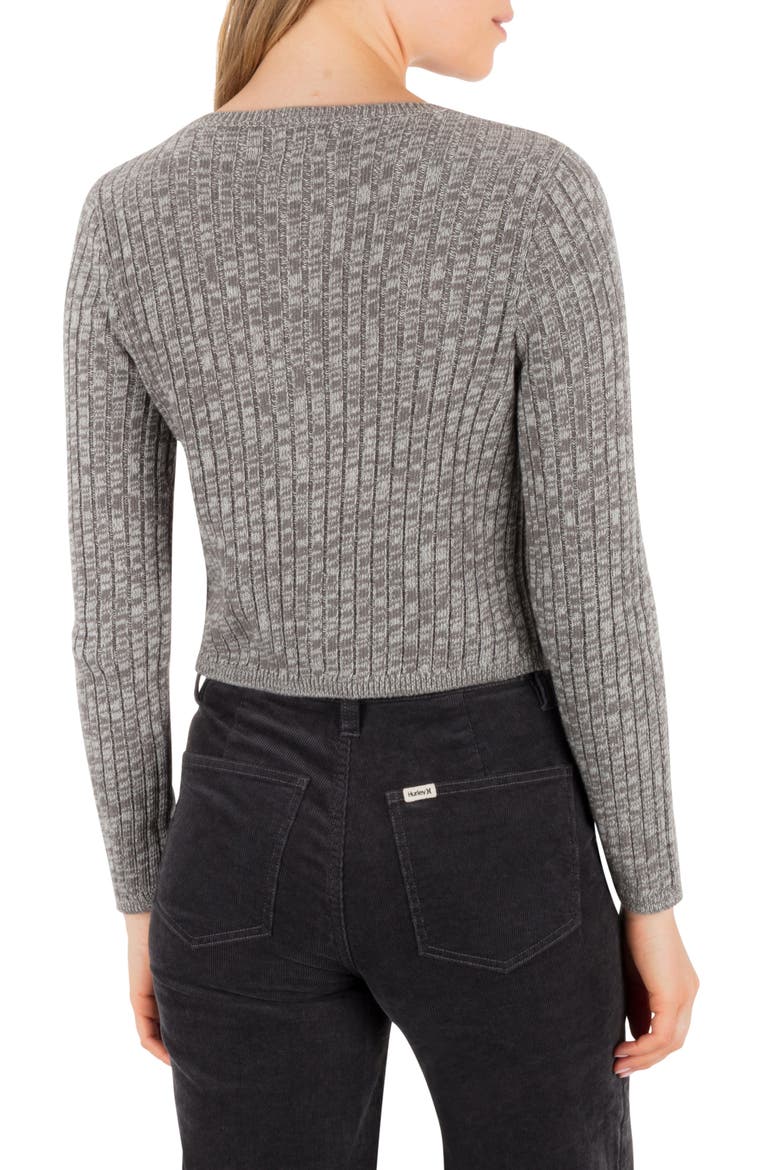 Day Trip Rib Cardigan, Alternate, color, CHARCOAL HEATHER