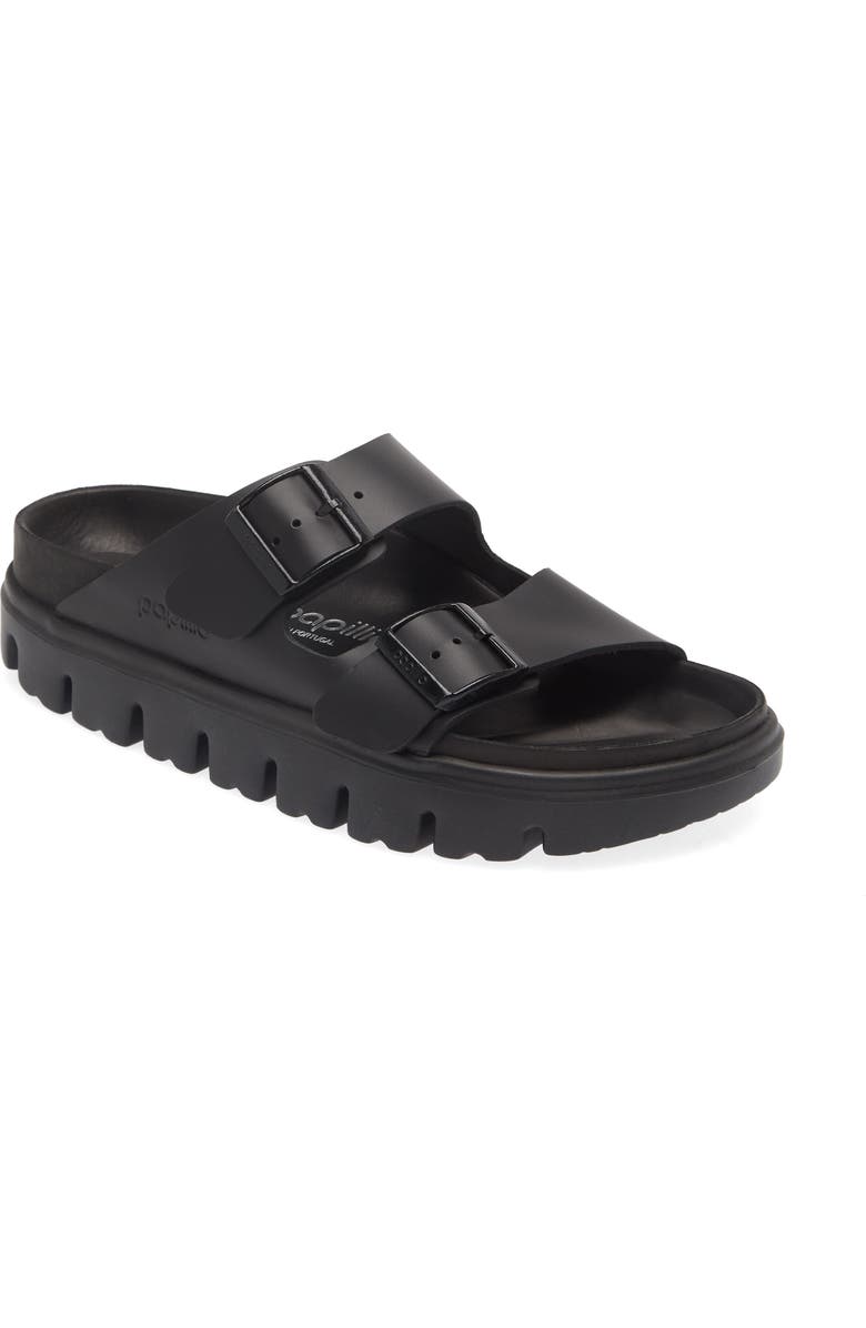 Birkenstock Papillio by Birkenstock Arizona Exquisite Chunky Slide Sandal, Main, color, Black