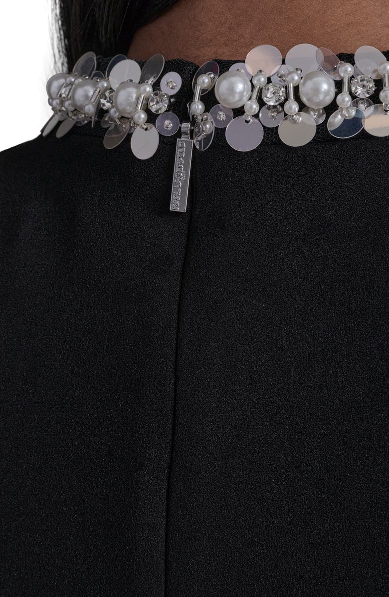 KARL LAGERFELD Embellish Scuba Crepe Sheath Dress, Alternate, color, Black