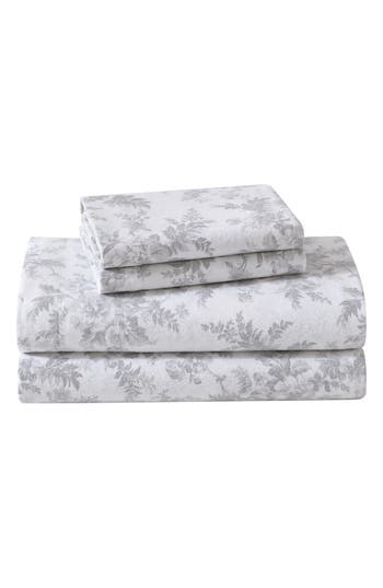 LAURA ASHLEY LAURA ASHLEY VANESSA COTTON FLANNEL SHEET SET