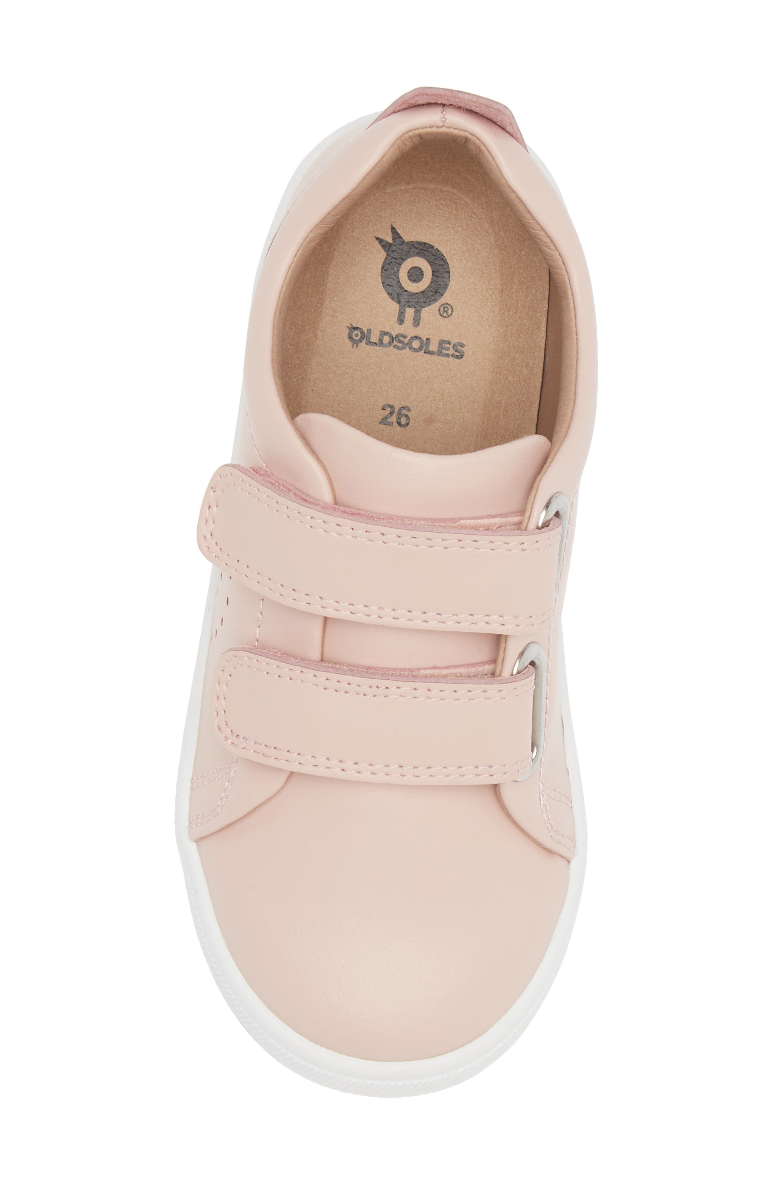 Kids' Leather Sneaker, Alternate, color, POWDER PINK