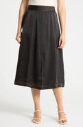 DKNY SPORTSWEAR Satin Midi Skirt