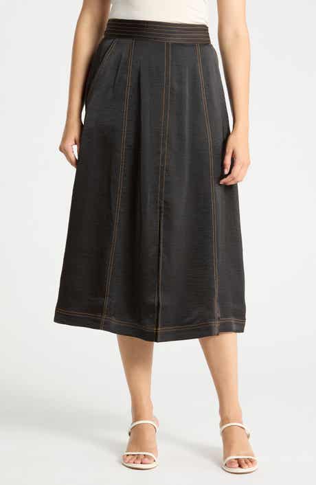 Satin Midi Skirt