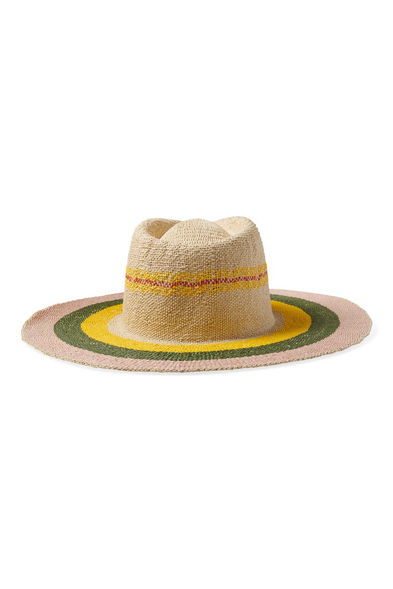 Pauma Straw Fedora, Alternate, color, NATURAL/SOFT PINK/OLIVE/YELLOW