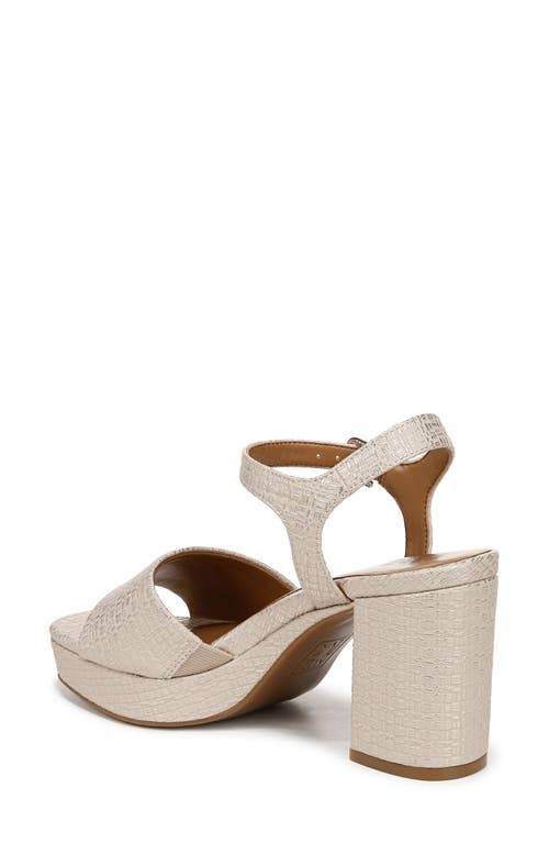 Naturalizer Lilly Block Heel Platform Sandal In Tan Faux Leather