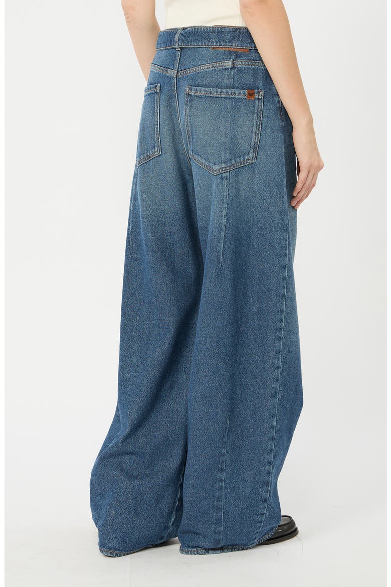 Madia Belted Wide Leg Jeans, Alternate, color, NAVY