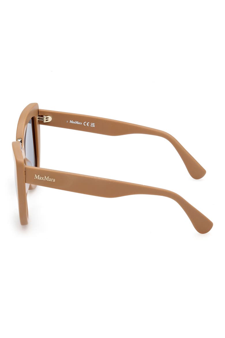 Spark 55mm Polarized Cat Eye Sunglasses, Alternate, color, MATTE CAMEL / GREEN LENSES