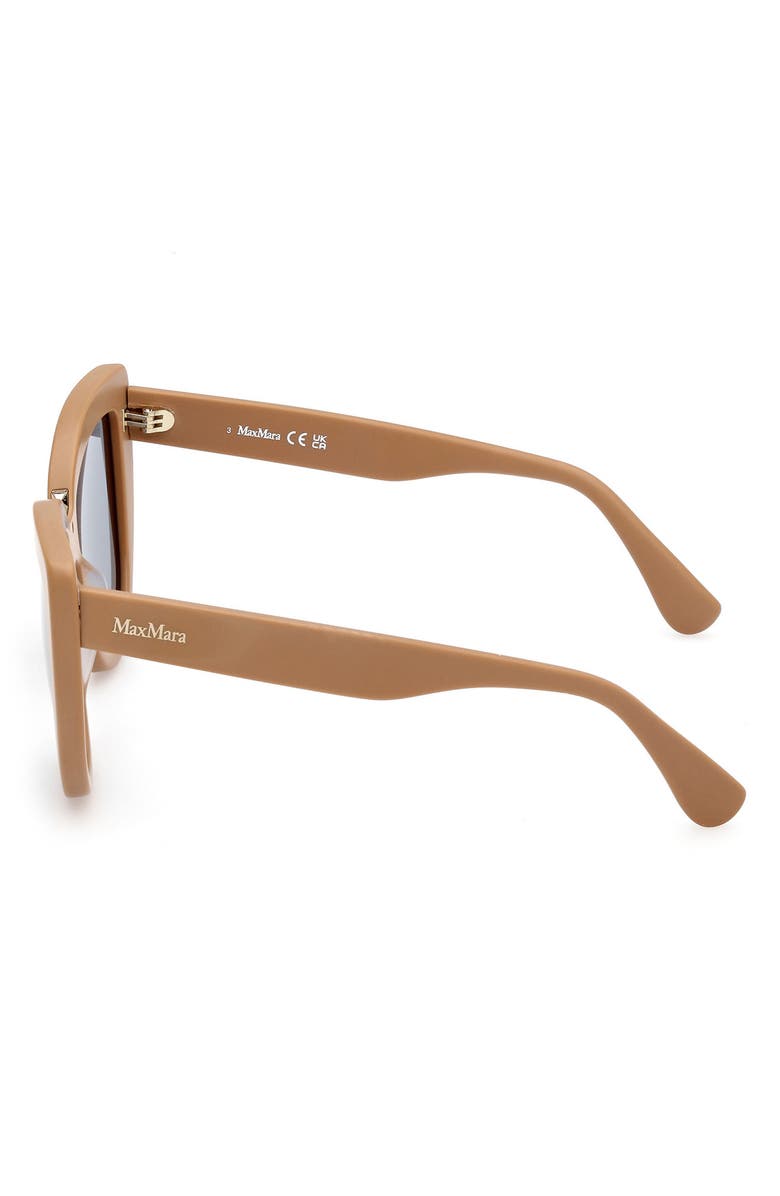 Max Mara Spark 55mm Polarized Cat Eye Sunglasses, Alternate, color, Matte Camel / Green Lenses