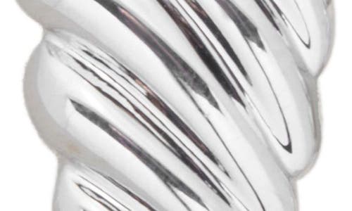 St. Moran Fluted Statement Drop Earrings In Silver