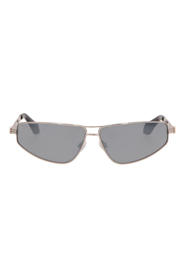 Clavey Rectangular Sunglasses, Main, color, SILVER SILVER