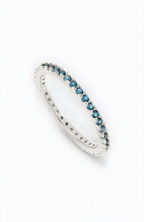 September Birthstone Eternity Stacking Ring