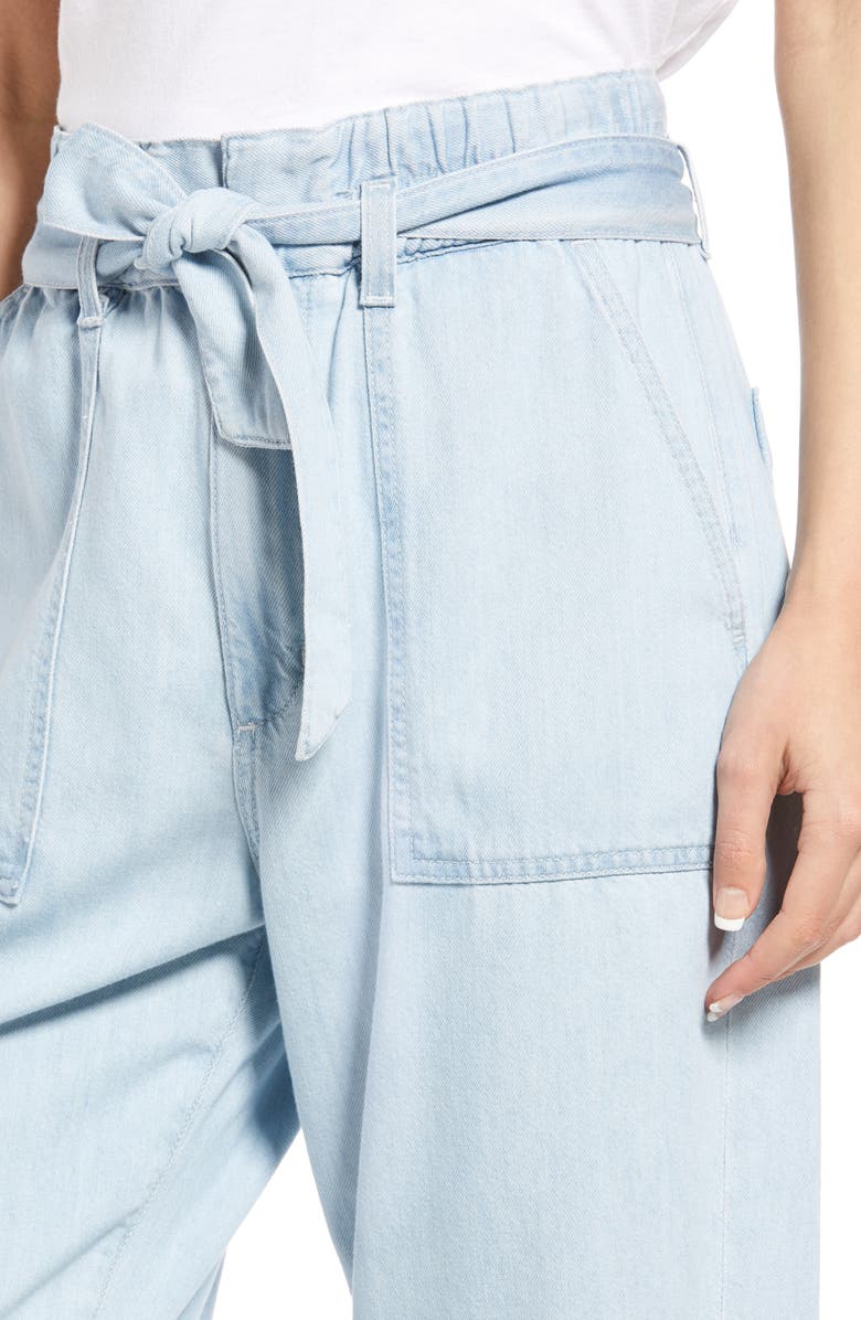 AG Renn Paperbag Waist Straight Leg Jeans, Alternate, color, Roxbury