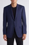 Canali Siena Regular Fit Plaid Wool Sport Coat