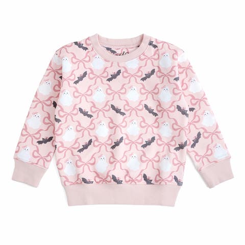 Bat And Ghost Trellis Halloween Sweatshirt