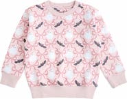 Sweet Wink Bat And Ghost Trellis Halloween Sweatshirt