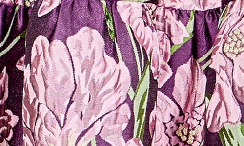 Endless Rose Floral Jacquard Sleeveless Minidress In Purple