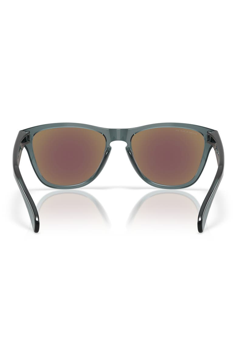 53mm Prizm™ Polarized Round Sunglasses, Alternate, color, CRYSTAL BLACK / SAPPHIRE POLAR