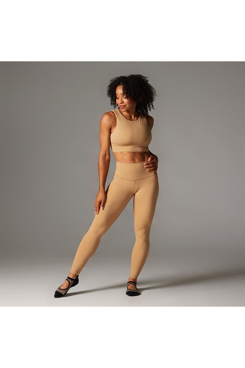 High Waisted Legging, Alternate, color, CAMEL HOUNDSTOOTH