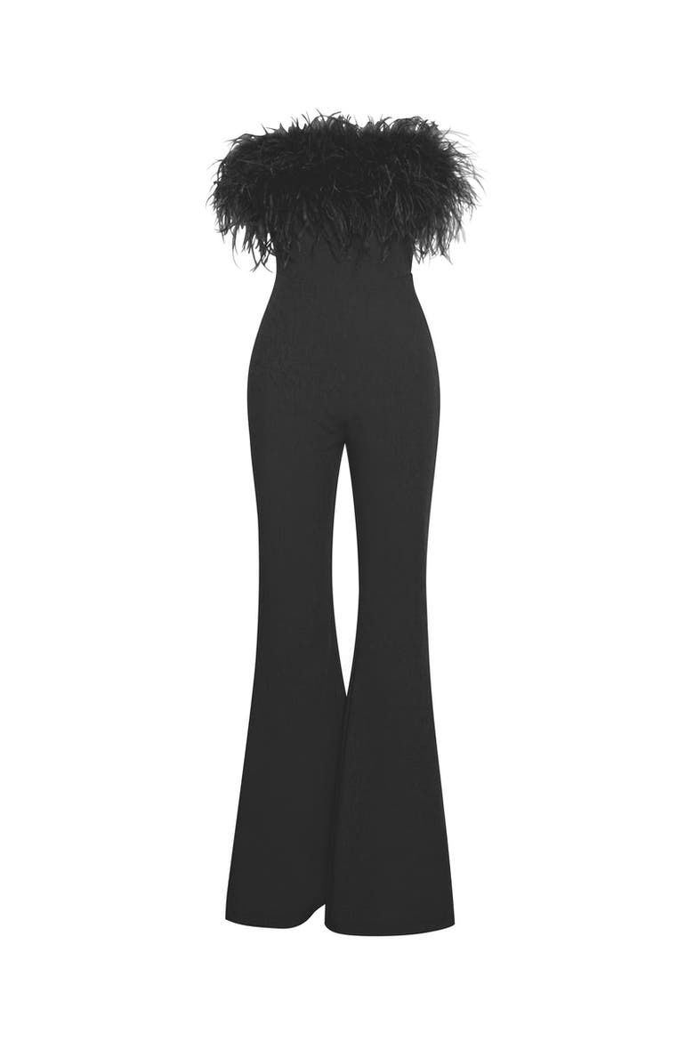 Kylan Feather Jumpsuits, Alternate, color, Black