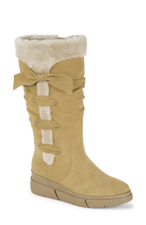 Larenna Bow Tall Wedge Boot